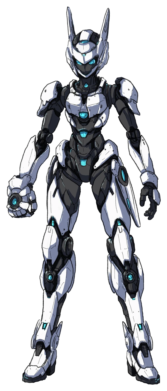 白いエアロフレーム、ホーリーナイトの初期機体ビジュアル